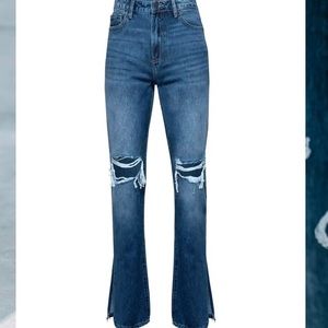 NWT VICI high rise distressed denim jeans size 27